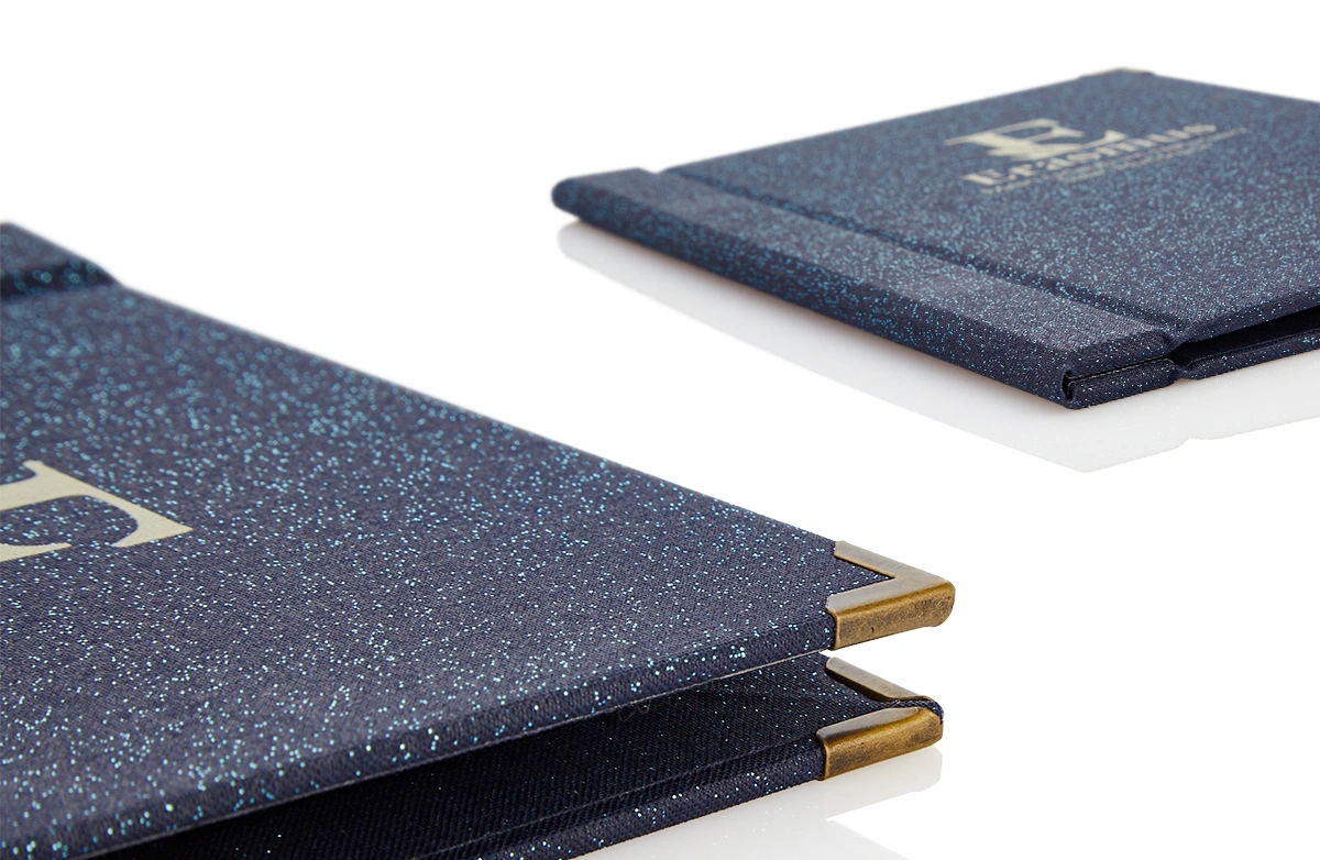 Menu en lin à bookbinding, avec permad