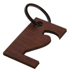 Key trailer wood including metal ring