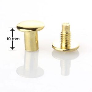Screw set gold 10 mm