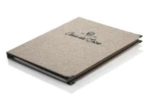 Loden menu in beige with embroidery