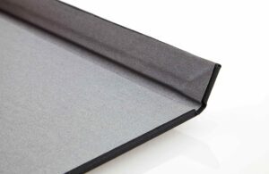 Modèle de menuboard avec bande magnétique en gris et noir