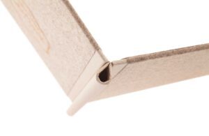 Menu made of loden in beige with clamp rail