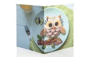 Cardboard menu with individual print