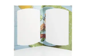 Cardboard menu with individual print