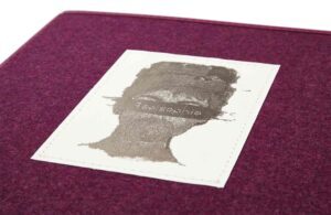 Loden menu with badge and permanent print