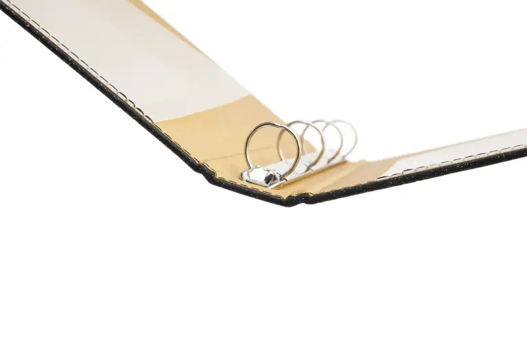 Zimmermappen-Modell Royal innen mit Ringmechanik in Silber