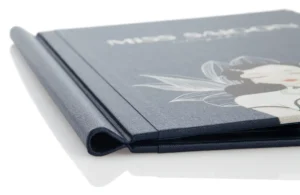 Clamp card made of bookbinding linen