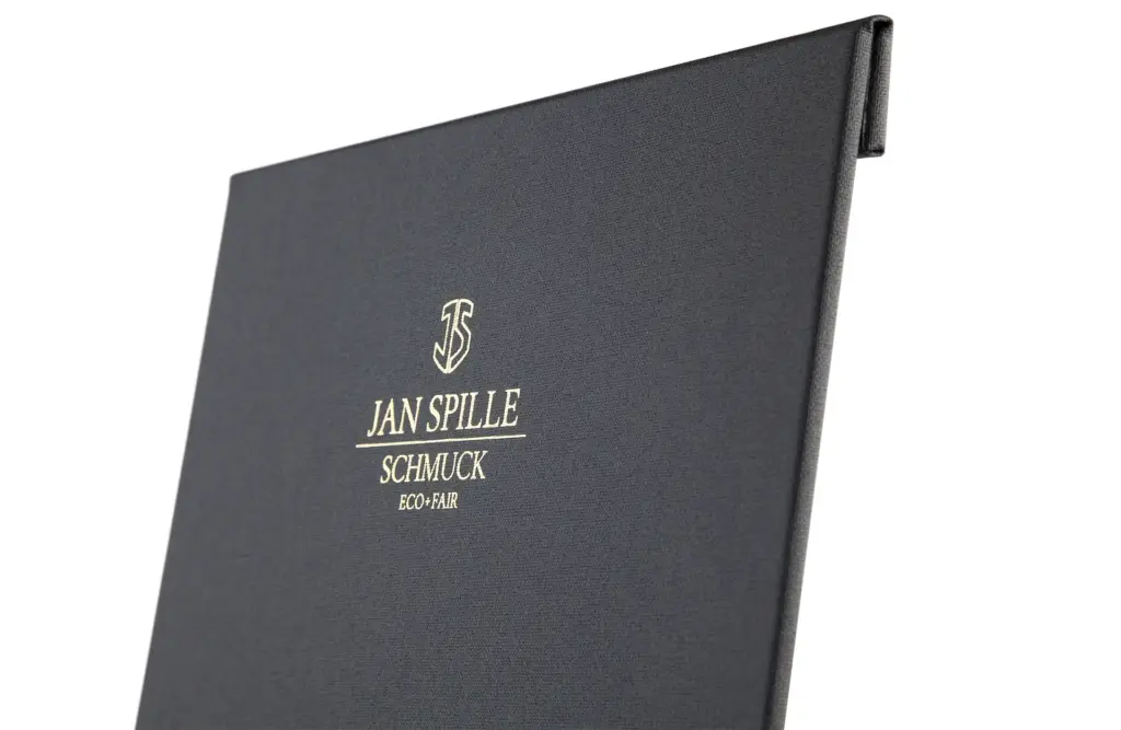 Linen-men-tuboard with magnetic bar and gold embossing on the back