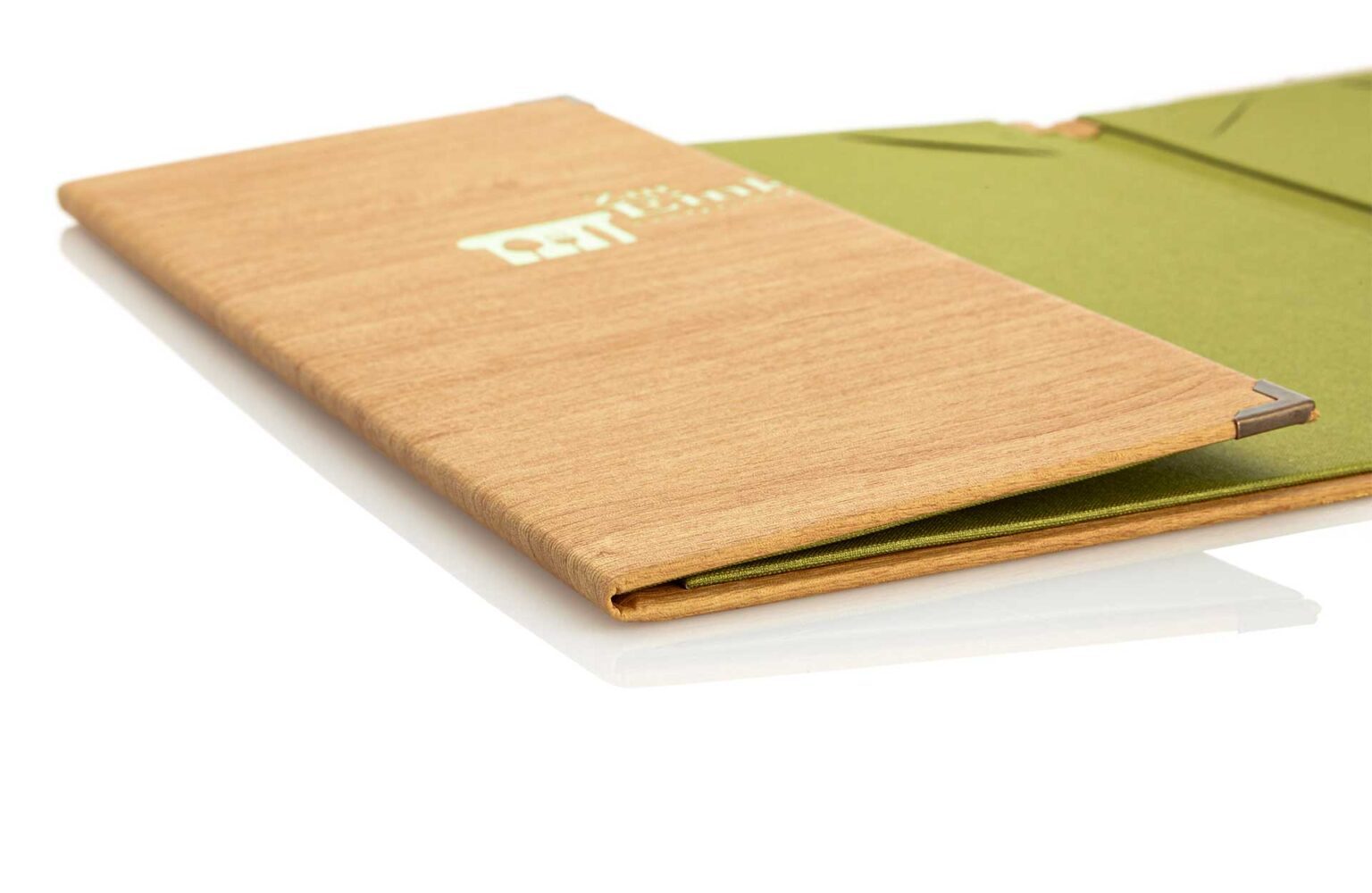 Weichleder-Karte mit Holzoptik