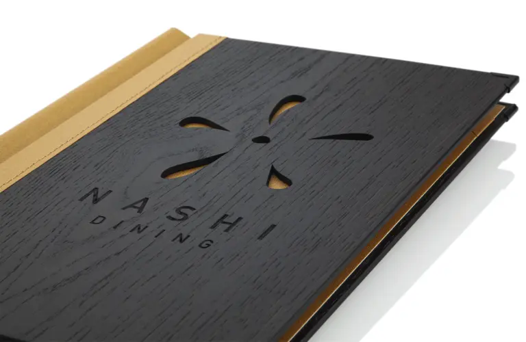 Quickfix made of wood in black with cutout