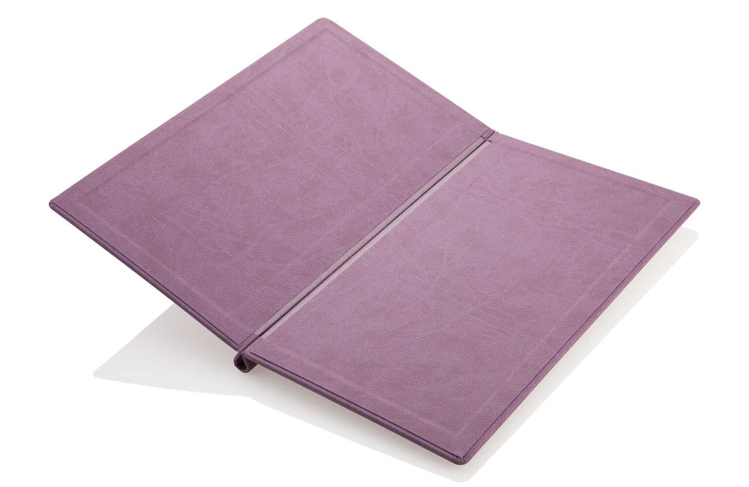 Soft leather menu in purple
