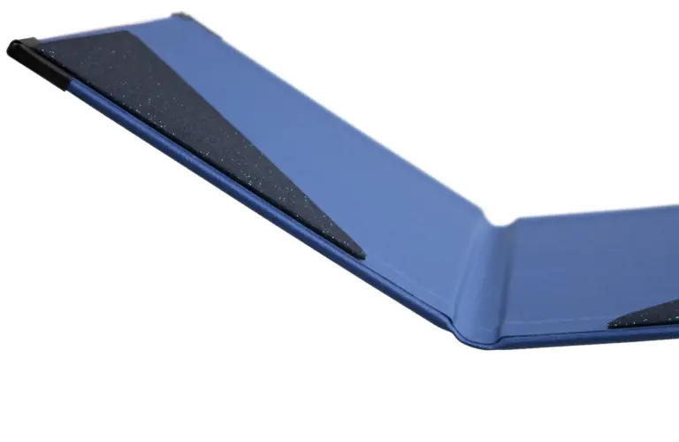 Invoice folding model Bill from linen in blue