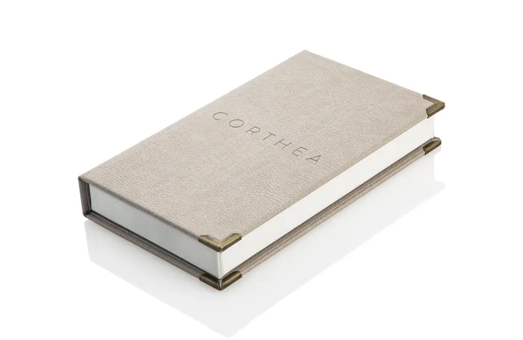 Leather billing folder in beige