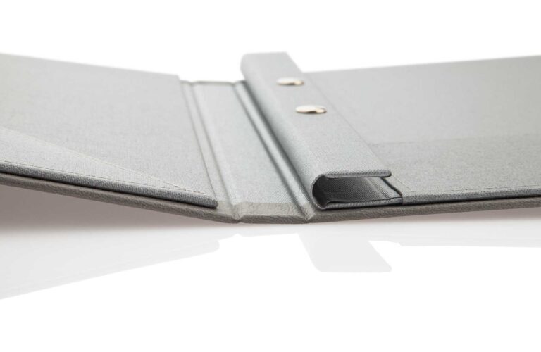 Room folder model Luxury in gray with a push button placket