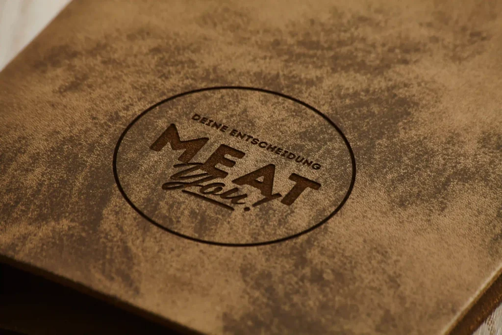 Laser branding on real leather gap