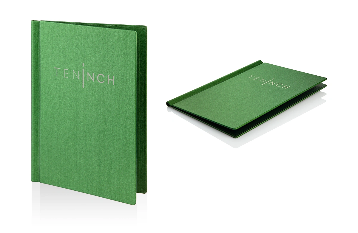 Nabídka vyrobená z knihkupacího povlečení s permadem