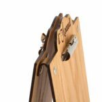 Chartboard made of wood with clamp in silver