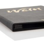 Leather menu in black