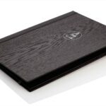 InfoCard made of wood in black