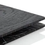 Black menu made of wood with clamping back