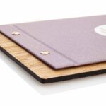 SelectBoard made of wood with linen cover and screws