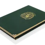 Menu made of green loden