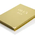 Linen menu in yellow