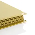 Bookcloth menu with gold corners