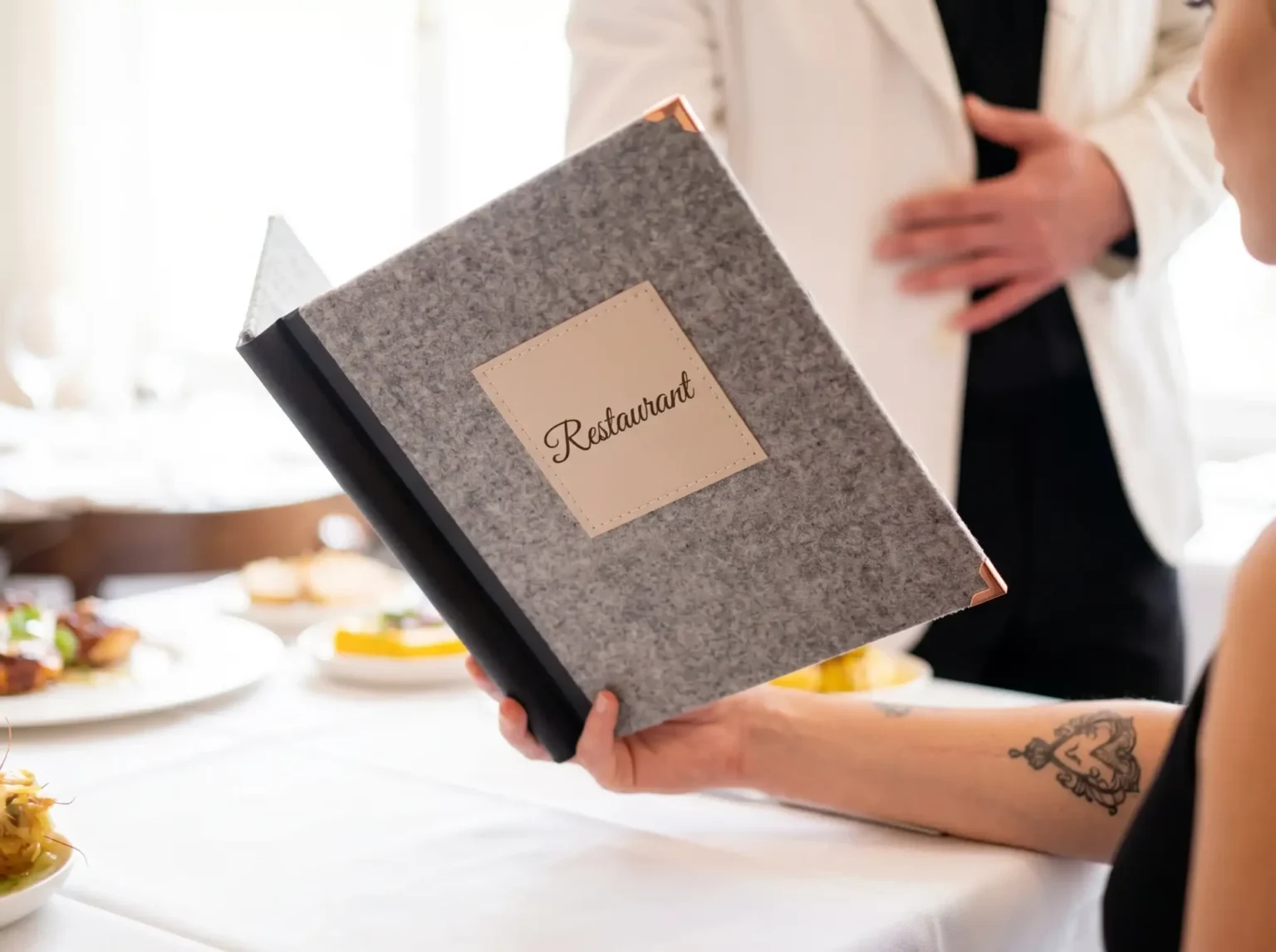 Speisekarte Quickfix quadratisch aus Loden bei Gastrotopcard kaufen