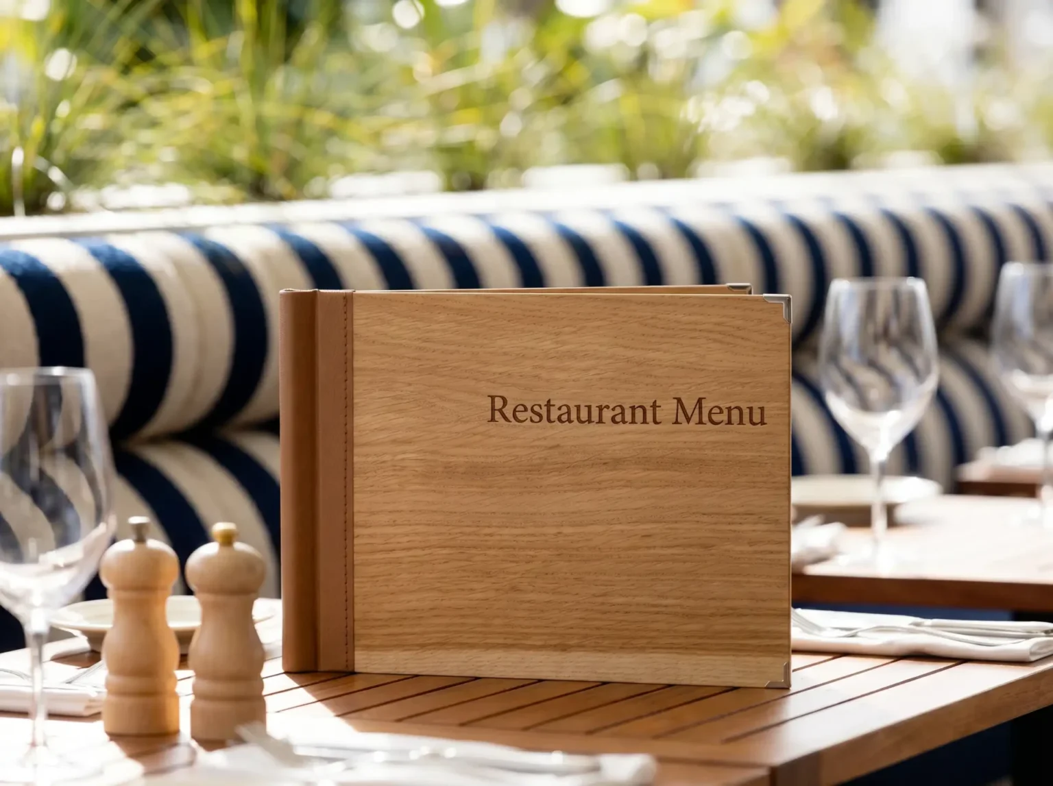 Speisekarten Quickfix aus Holz mit Klemmrücken bei Gastrotopcard kaufen