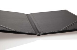 Rechnungsmappen-Modell Cash aus Designleder in schwarz