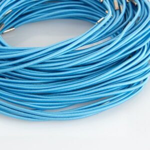 Light blue rubber cord