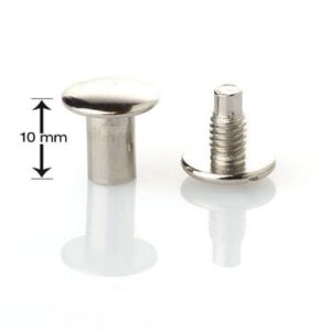 Screw set silver 10mm