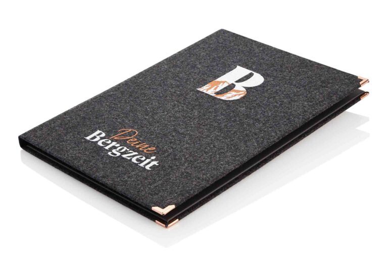 Loden menu with embroidery