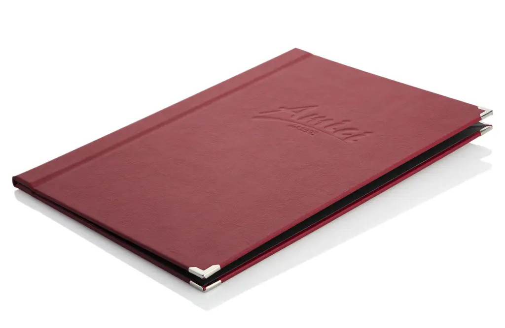 Leather menu in red