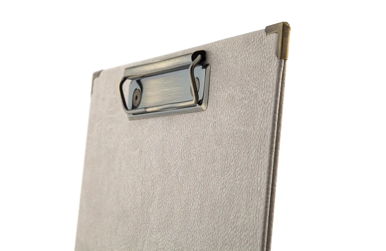 Weichleder-Menuboard in Beige mit Altgold-Klemme