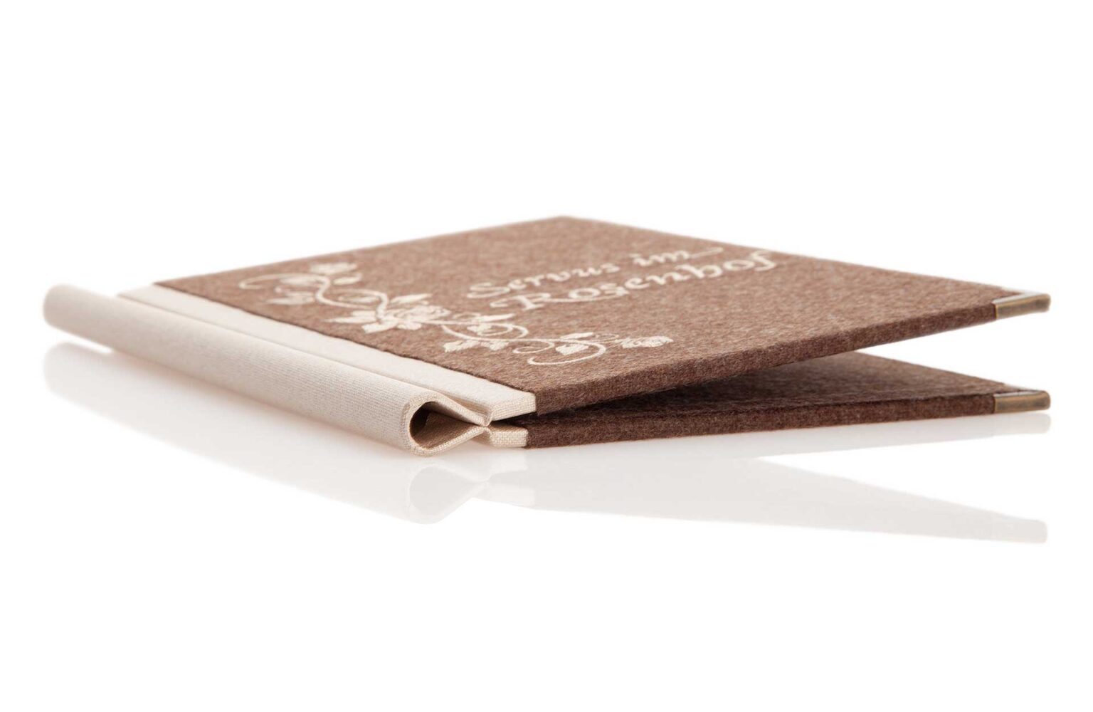 brown loden menu with clip rail