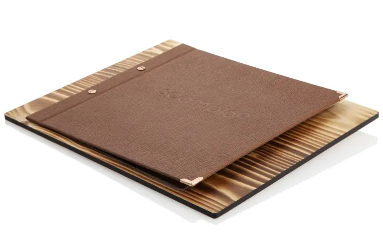 Buy menuboard made of wood in brown