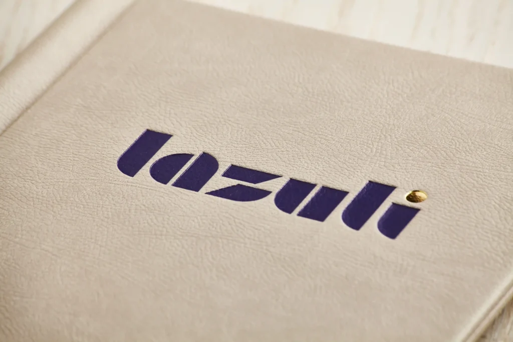 UV pressure and blindly deepened on soft leather