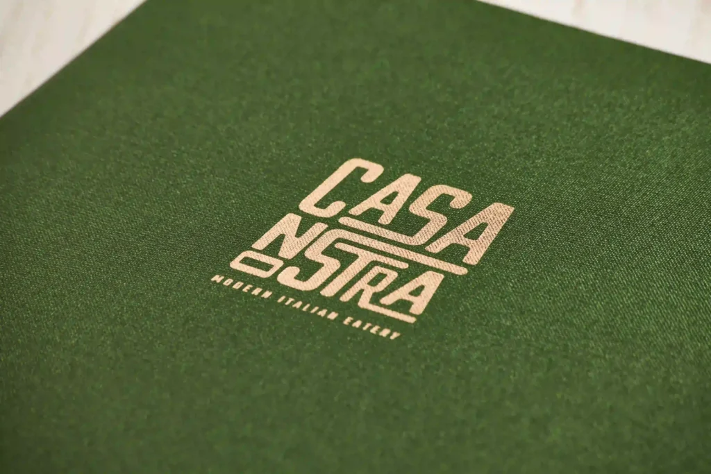 Metallic embossing on Medici