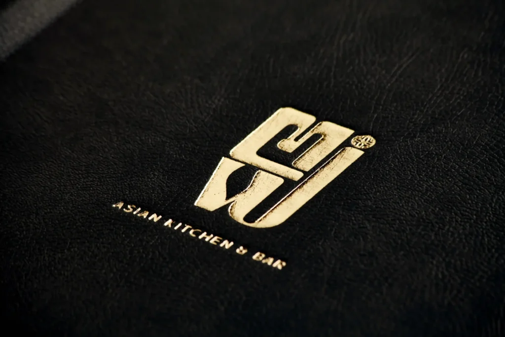 Metallic embossing on soft leather