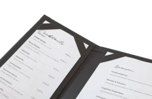 Speisekarten mit einfachen Einschub für das Menü in schwarz bei Gastrotopcard kaufen