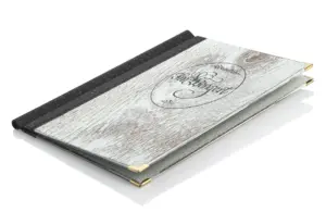 Menu en bois de style vintage