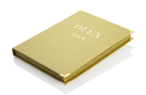 Menu en lin en jaune