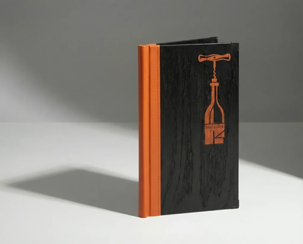 Quickfix Speisekarte aus schwarzem Holz