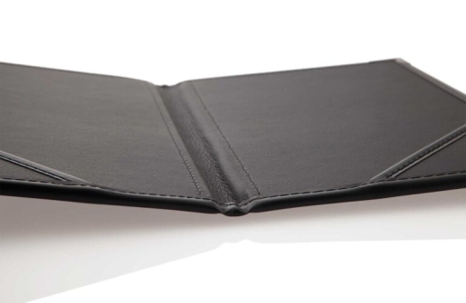 Rechnungsmappen-Modell Cash aus Designleder in schwarz