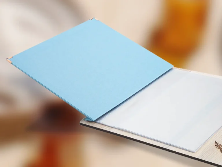 Menuboard in blau