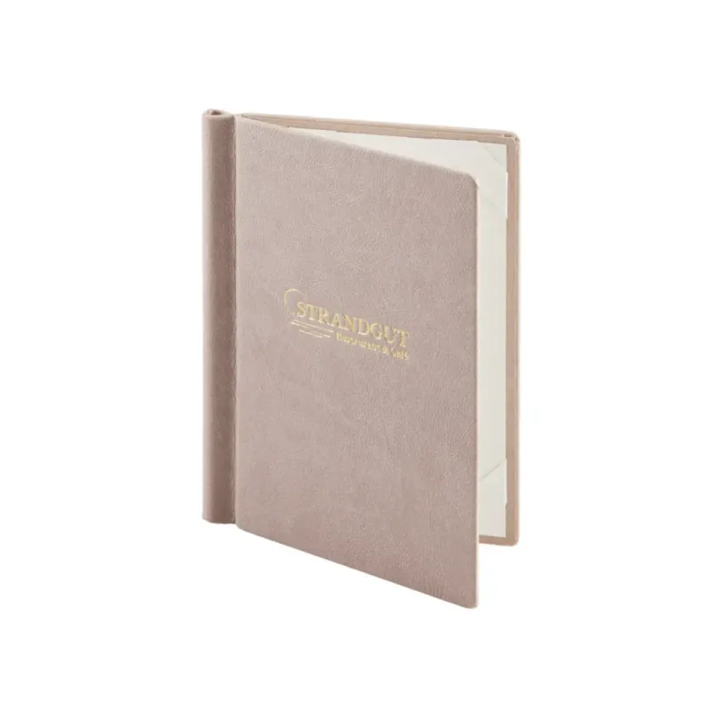 Speisekarten mit individuellem Logo in beige bei Gastrotopcard kaufen