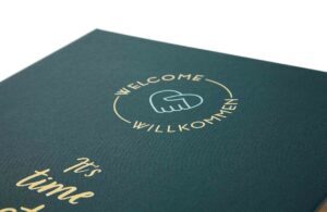 Permadruck auf Bucbinderleinen