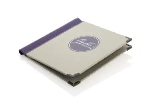 Speisekarte aus Buchleinen im Querformat